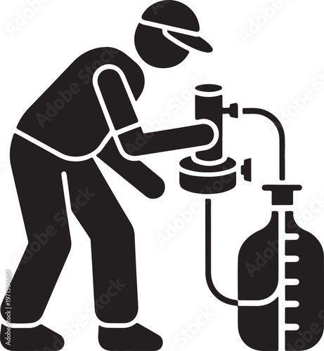 Respiratory Therapist Chest Tube Assist Silhouette
