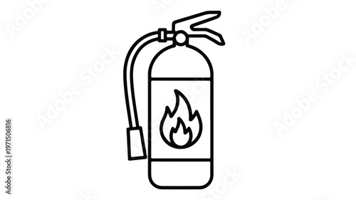 Fire Extinguisher Icon Symbolizing Fire Safety and Emergency Preparedness