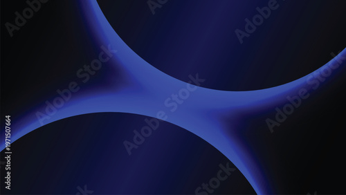 Elegant dark gradient circle background with glowing neon rings and abstract blue light effects, futuristic modern design for technology banner and digital layout