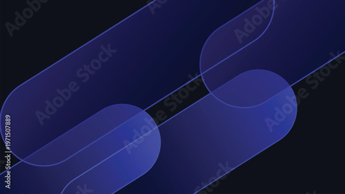 Elegant dark gradient circle background with glowing neon rings and abstract blue light effects, futuristic modern design for technology banner and digital layout