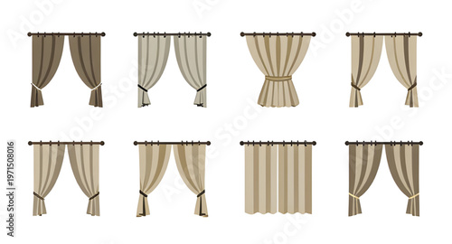 curtain, drape, fabric, textile, window, interior, home, decor, furniture, room, design, elegant, luxury, soft, fold, pleat, hanging, rod, panel, privacy, backdrop, stage, icon, vector, illustration, 