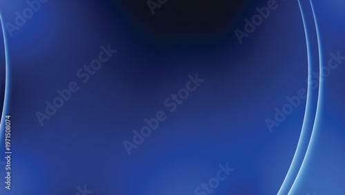 Elegant dark gradient circle background with glowing neon rings and abstract blue light effects, futuristic modern design for technology banner and digital layout