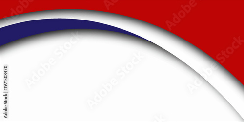 Patriotic background of colors of the national flag of France flowing abstract wavy lines Element for design of template banner card poster on national holidays Patriotic symbol of the country Vector