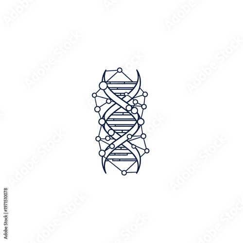 Abstract DNA Helix Molecule Structure Icon