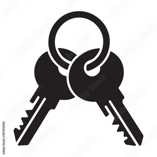 Minimalist Keys Icon for Real Estate and Property Logo