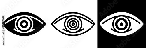 Focus Mode Eye Icon – Minimal Attention Target Symbol