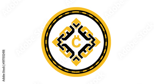 Obraz na plátně Geometric Pattern Design Element Emblem.