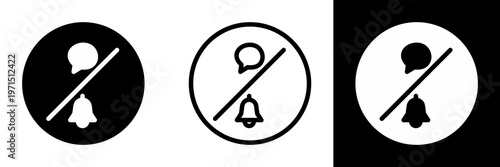 No Distraction Mode Icon – Minimal Focus Productivity Symbol