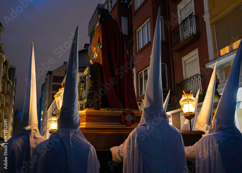Nazarenes at night: Holy Week procession in Vitoria-Gasteiz
