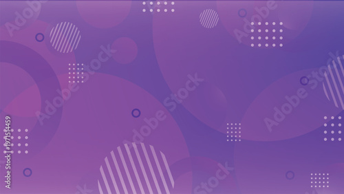 Abstract purple futuristic halftone background with various shape composition and smooth gradient overlay, modern vibrant design for banner, poster and digital media
