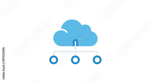 Cloud Storage Technology Concept Icon.