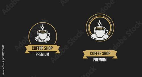 Coffee Cup Logo Design Elements.