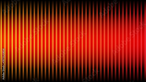 Abstract background with fluted glass effect and vertical stripes. A modern composition with a soft refraction of light and a dynamic gradient glow.