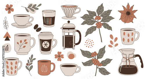 Coffee Cups and Tea Mugs Collection.