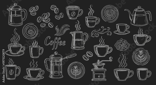 Coffee Cups and Tea Pots.