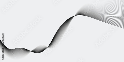 Abstract vector background with black wavy lines.