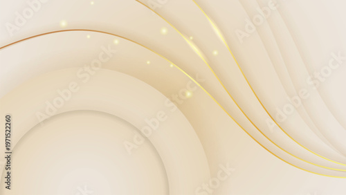 Elegant Gold Neon & Glittering Stars. Radiant golden accents on a cream canvas, perfect for royal-themed designs and festive celebration banners.