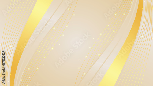 Elegant Gold Neon & Glittering Stars. Radiant golden accents on a cream canvas, perfect for royal-themed designs and festive celebration banners.