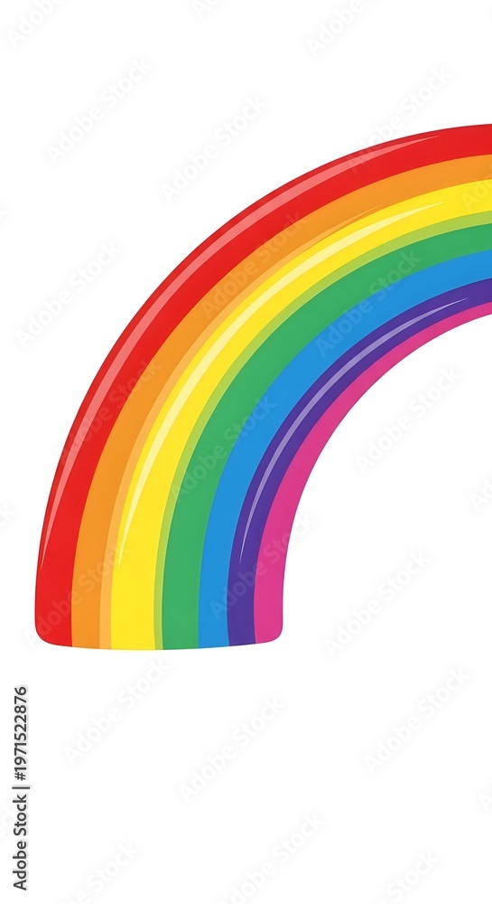 Fototapeta premium Vibrant and captivating rainbow arc displaying a spectrum of brilliant colors, symbolizing joy, hope, and the beauty of nature's phenomena after rain