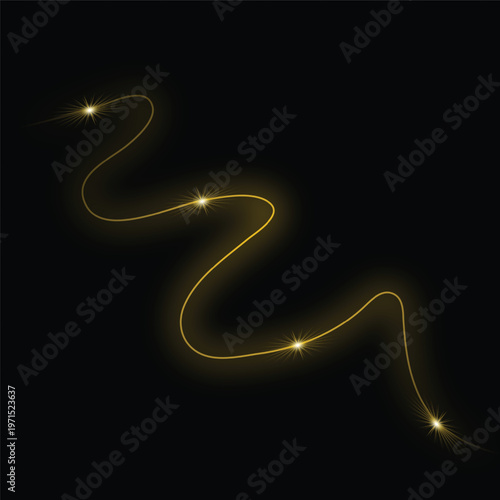 Mesmerizing golden light effect abstract glowing line art with dramatic illumination and dynamic visual appeal