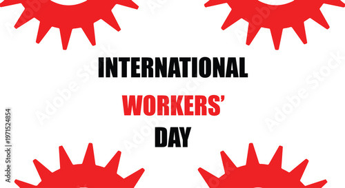 International workers' day celebrating may day and labor rights with a bold festive design
