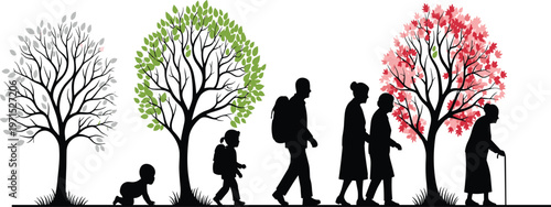 Cozy residential scene featuring a complete kitchen setup with a gas stove, microwave, wall shelves with colorful dishes, and a circular dining table.