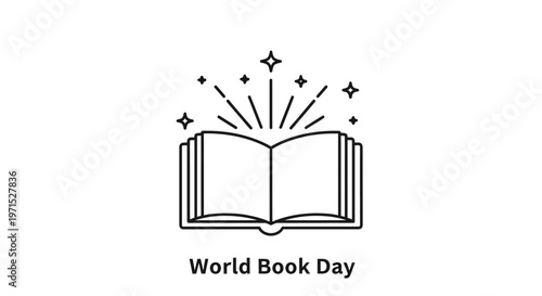 Open Book with Sparkles Icon.