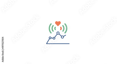 Person doing yoga with heart above.