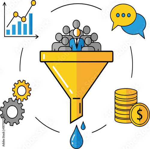 Heartwarming park setting featuring a man in a blue blazer proposing to a woman near a classical cupid fountain and lush green trees.