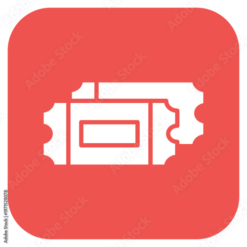 Cinema Ticket Icon Style