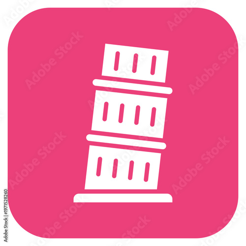 Pisa Tower Icon Style