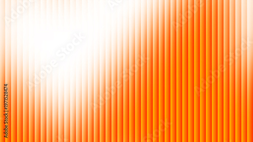Abstract Orange and White Vertical Stripes Background with Bright Light Gradient