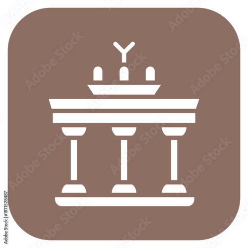 Brandenburg Gate Icon Style