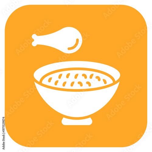 Chicken Rice Icon Style