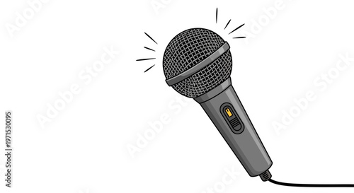 Close up of a microphone.