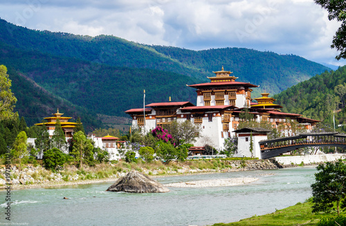 Punakha Dzong in punakha Bhutan. The Punakha Dzong, also known as Pungthang Dewa Chhenbi Phodrang (meaning 