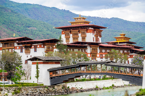 Punakha Dzong in punakha Bhutan. The Punakha Dzong, also known as Pungthang Dewa Chhenbi Phodrang (meaning 