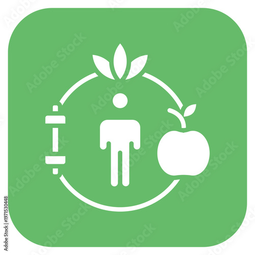 Healthy Lifestyle Icon Style