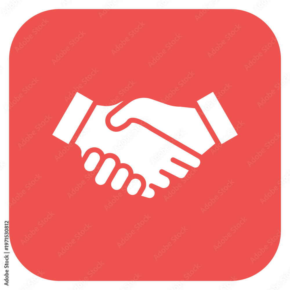 Fototapeta premium Handshake Icon Style