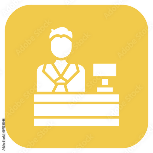Clerk Male Icon Style