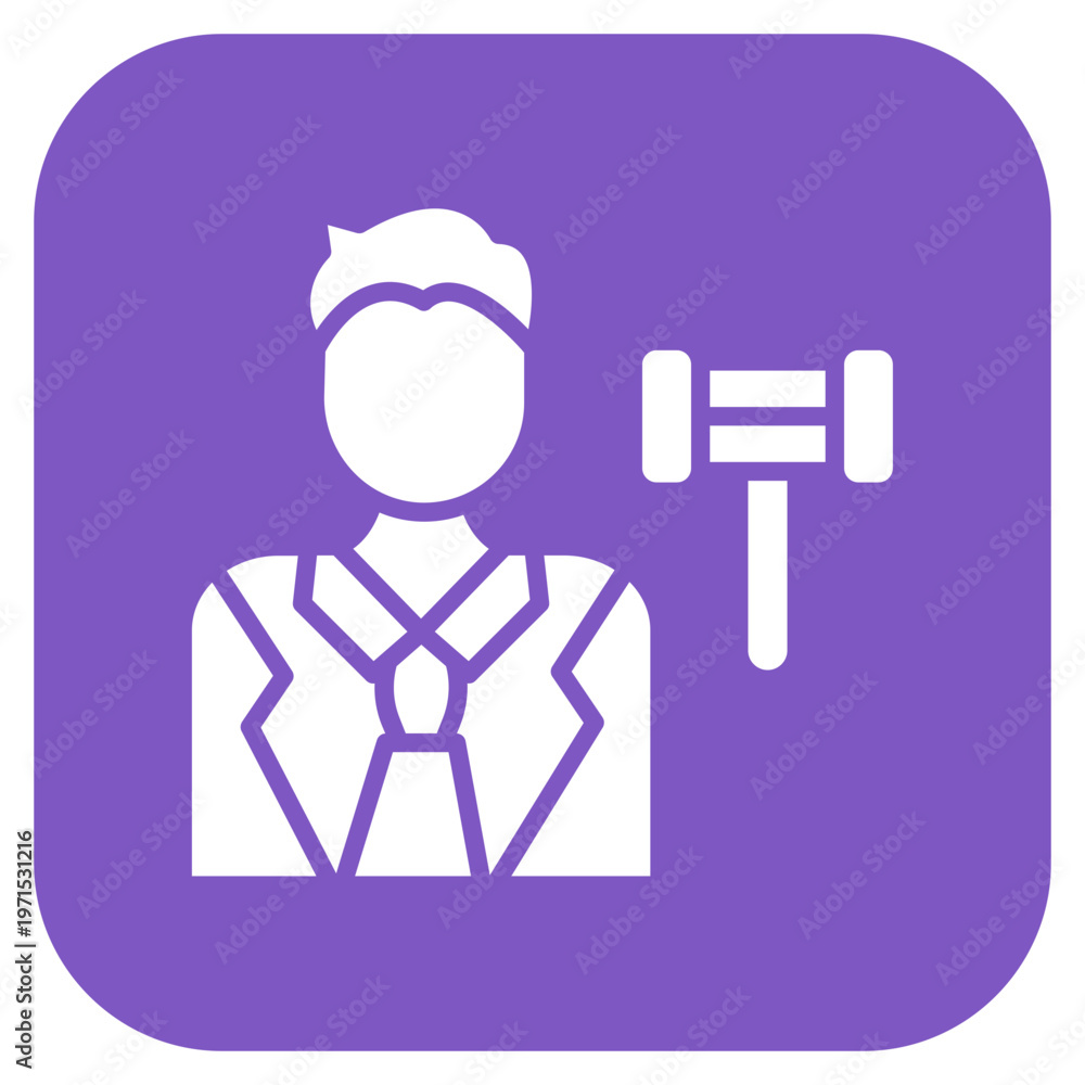 Obraz premium Judge Male Icon Style