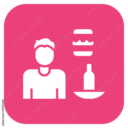 Bad Eating Habits Icon Style