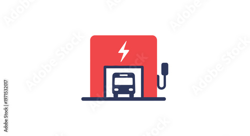 Electric Vehicle Charging Station Icon.