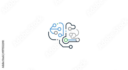 Brain with circuit technology inside.