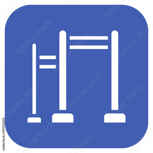 Chin Up Bar Icon Style