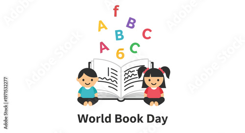 Children Celebrating World Book Day.