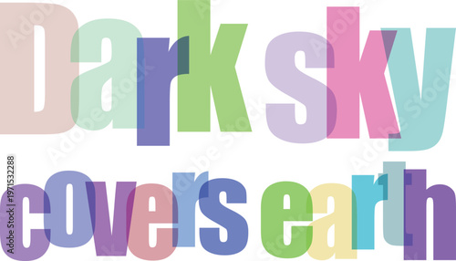 Dark sky, earth, colorful typography, environmental concept, weather forecast isolated PNG with Transparent Background