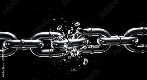 chain link on black background