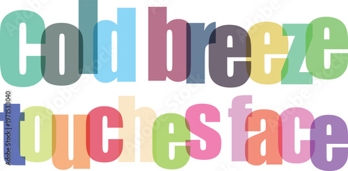 Colorful Text Typography Design Elements.