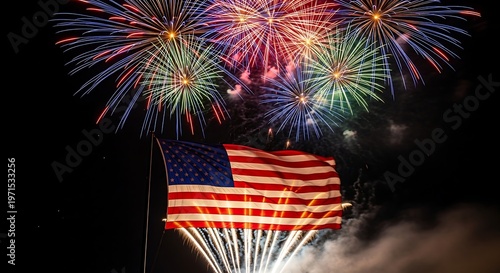 american flag fireworks